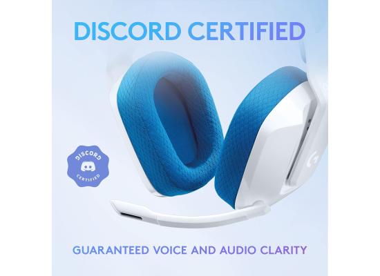 Logitech G335 Wired Gaming Headset with Flip-to-Mute Microphone – White